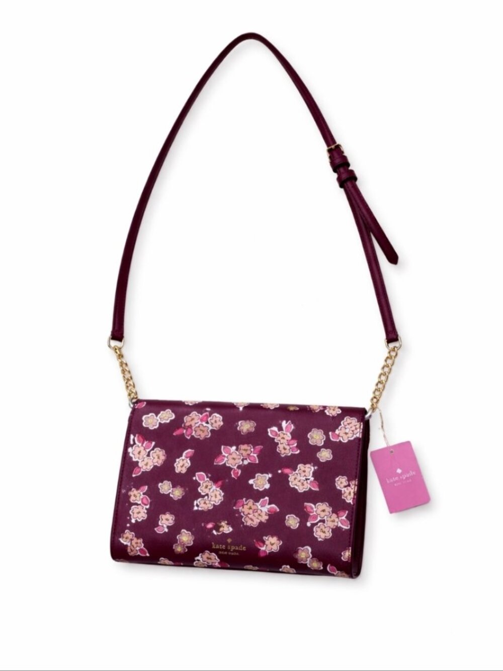 Kate Spade Flower Monogram Flap Crossbody Bag "NWT"